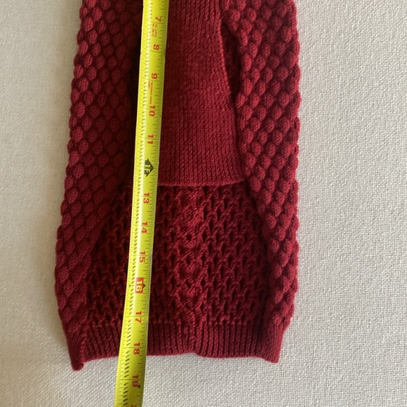 Woolrich Turtleneck Cableknit Pet Dog Sweater Vest Maroon Size Medium - Picture 12 of 14